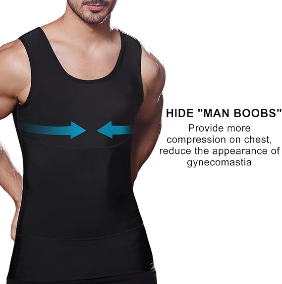 Men’s Instantly Slimming Vest – Shape Chest & Tummy