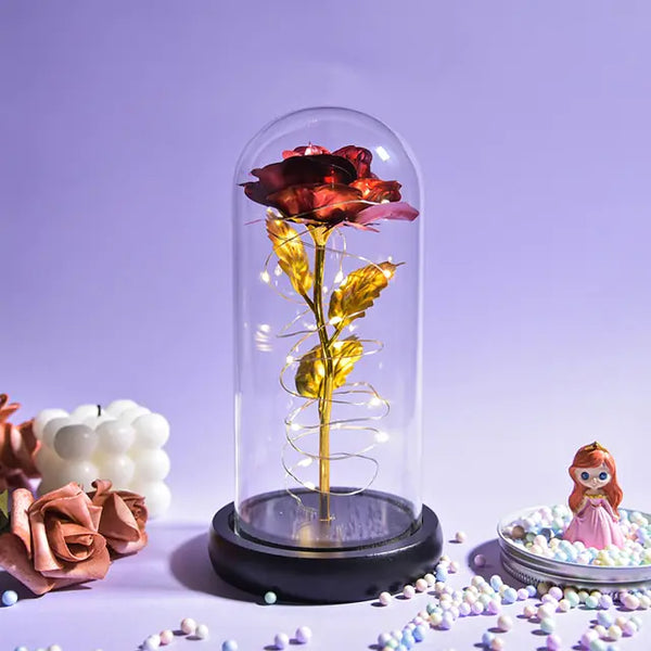 Beauty And The Beast Preserved Roses In Glass