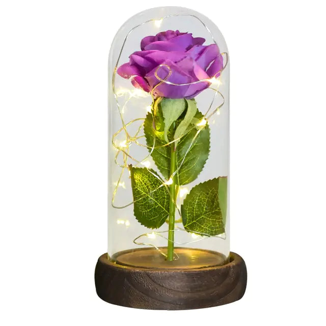 Beauty And The Beast Preserved Roses In Glass