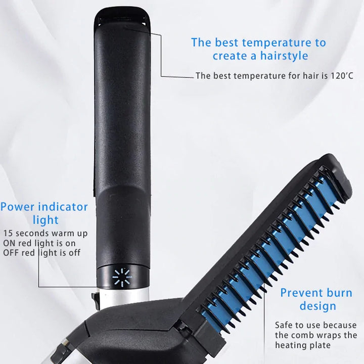 Multifunctional Hair Beard Comb Straightener