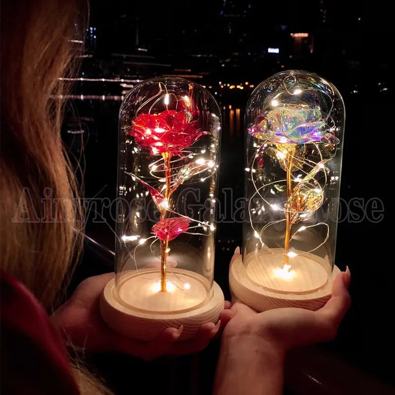 Beauty And The Beast Preserved Roses In Glass