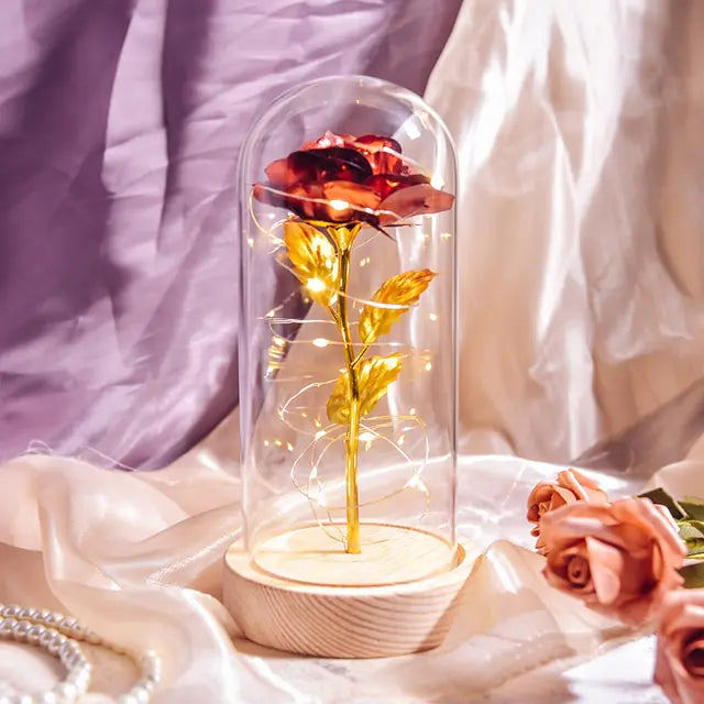 Beauty And The Beast Preserved Roses In Glass